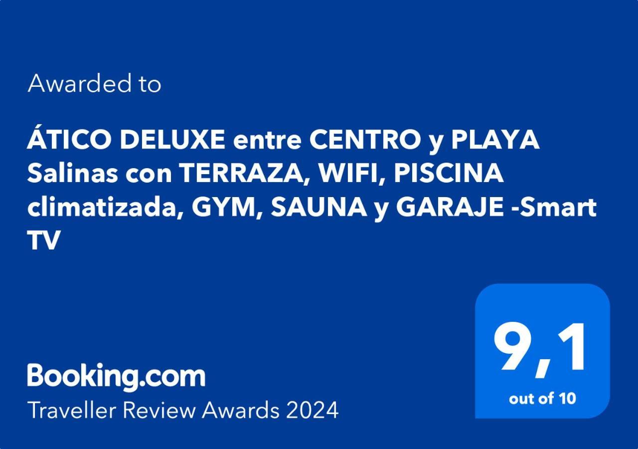 Atico Deluxe Entre Centro Y Playa Salinas Con Terraza, Wifi, Piscina Climatizada, Gym, Sauna Y Garaje -Smart Tv Roquetas de Mar Luaran gambar